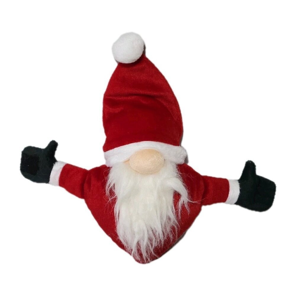 Santa Claus Christmas Plush Ornament Toy Hook and Loop Hands - Picture 2 of 2